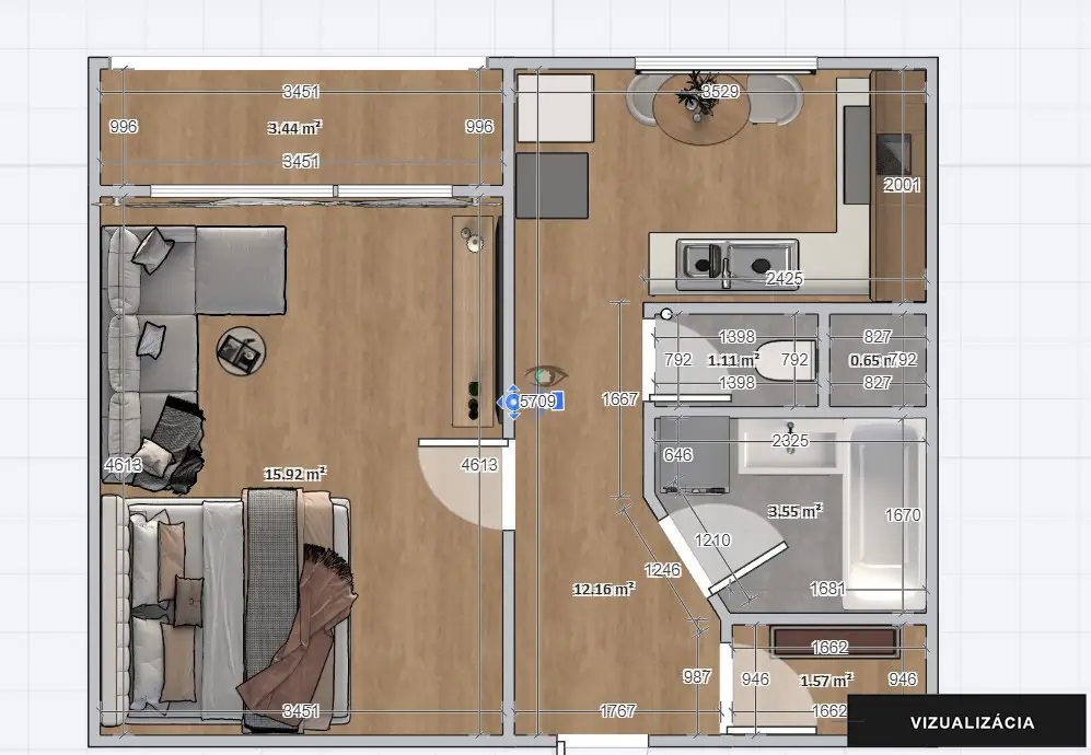 REZERVOVANÉ 1 izbový byt s loggiou v širšom centre na predaj , Ludmanská, Juh