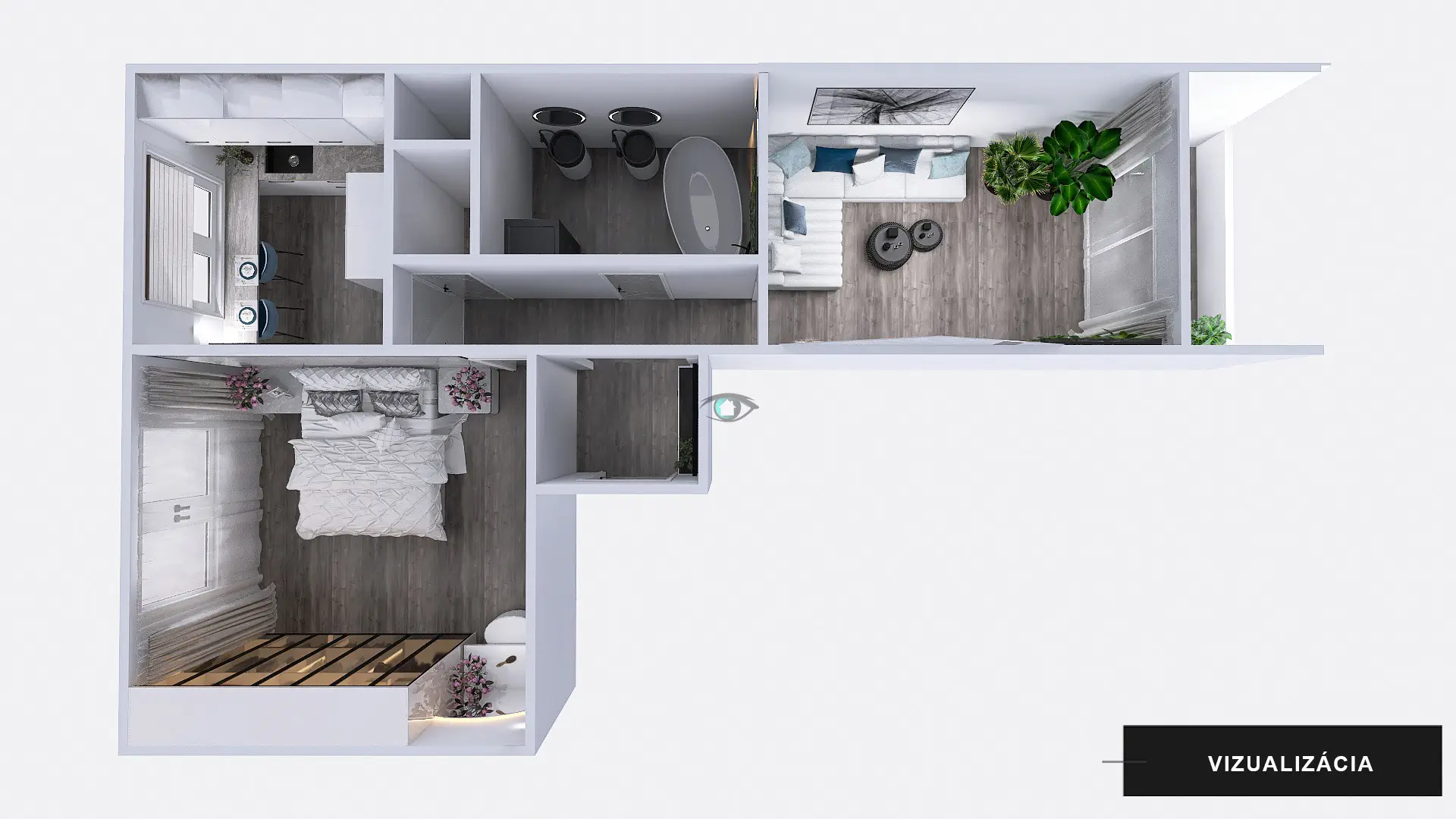 Na predaj 2 izbový byt s loggiou, Titogradská, KVP