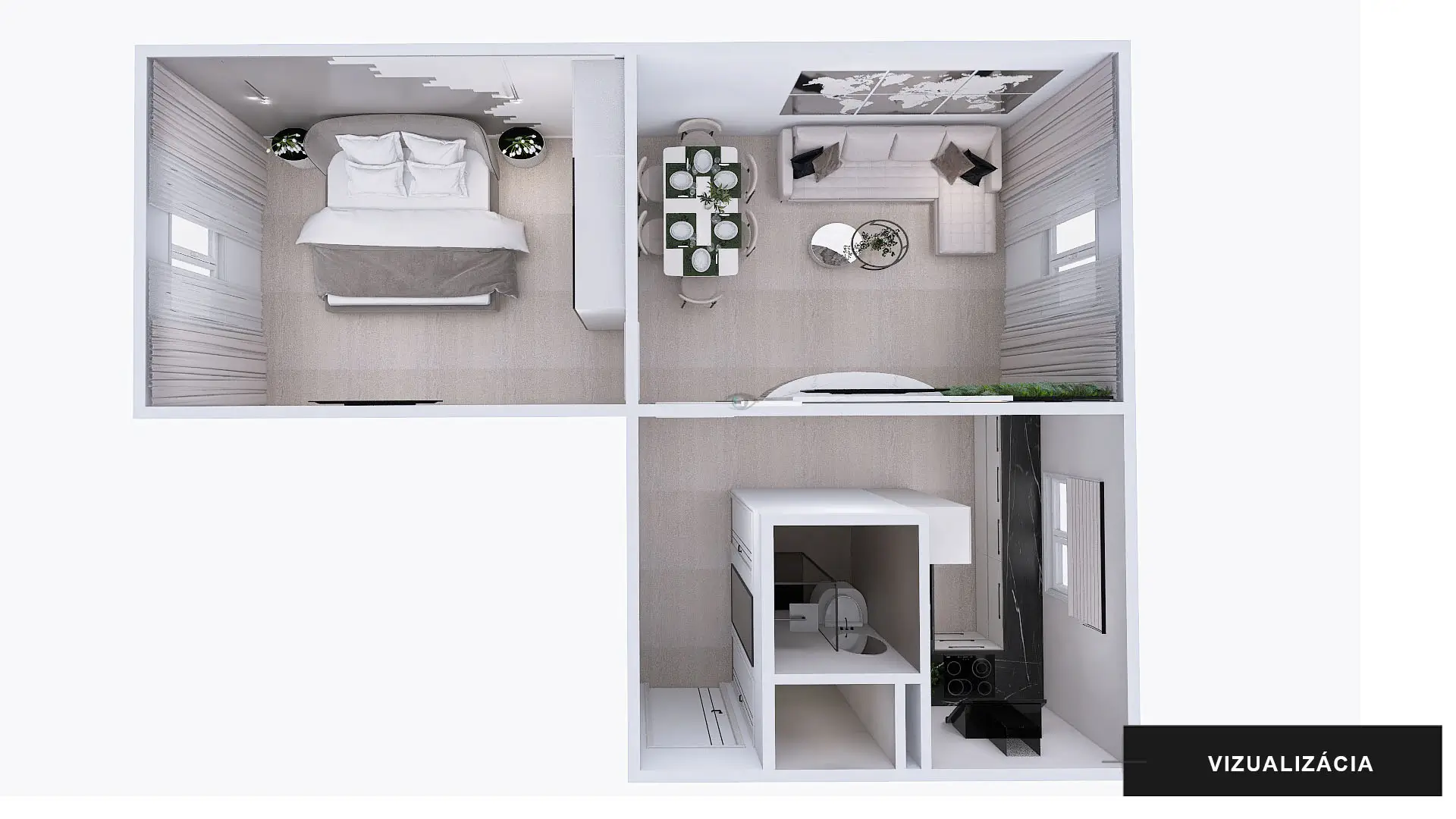 Na predaj 2 izbový byt o výmere 52 m2 na ul. Galaktická, Nad jazerom