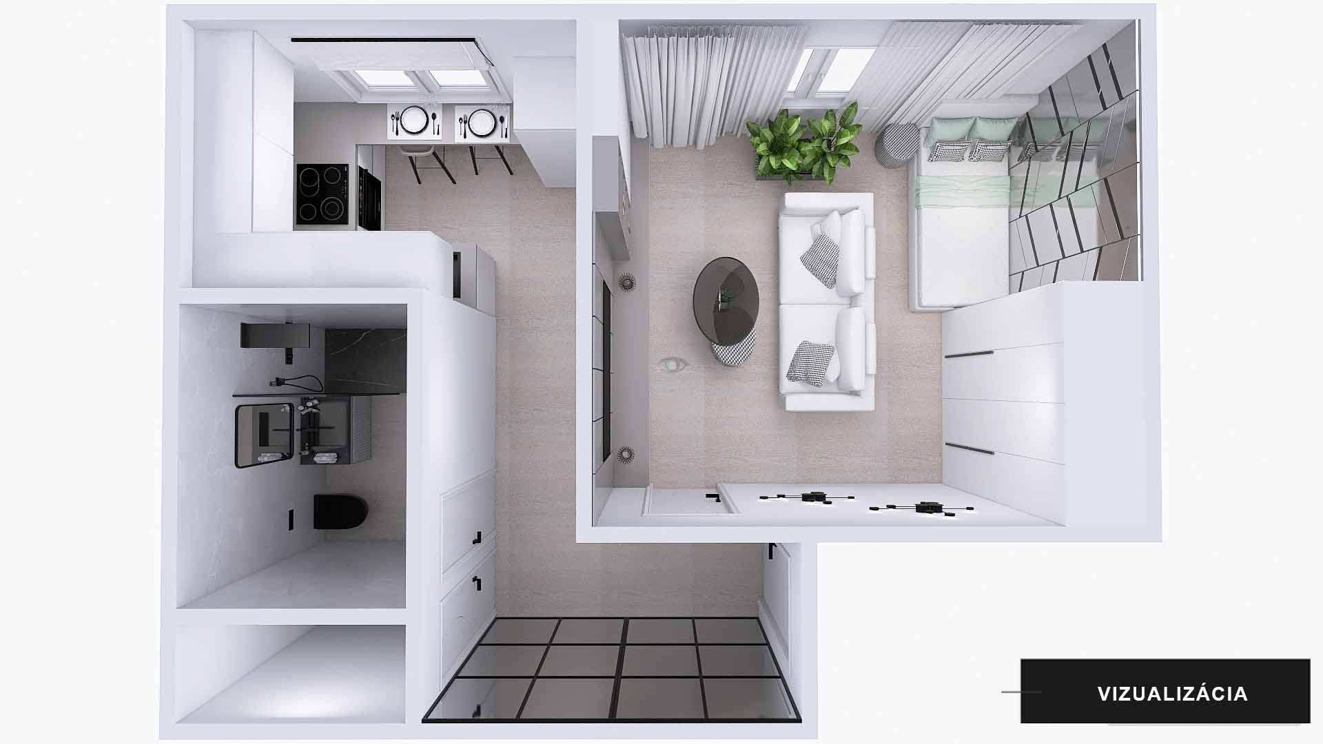 Na predaj 1 izbový byt s parkovaním, Komenského 13, Košice